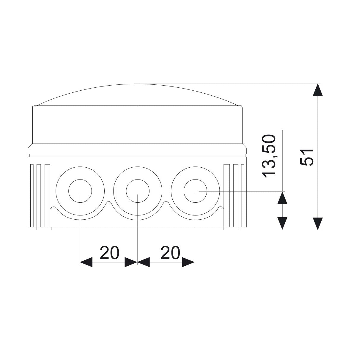 Kopplingsdosa m plint 5x2.5mm Rutab COMBI 108/5/VIT Normprodukter Solproffset