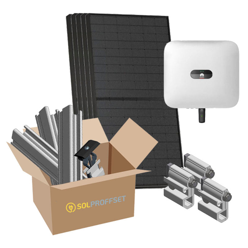 Komplett solcellspaket falsatplåttak - 10 Kw Solproffset