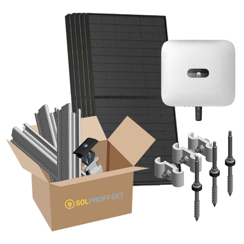 Komplett solcellspaket korrugerad plåttak- 10 Kw Solproffset
