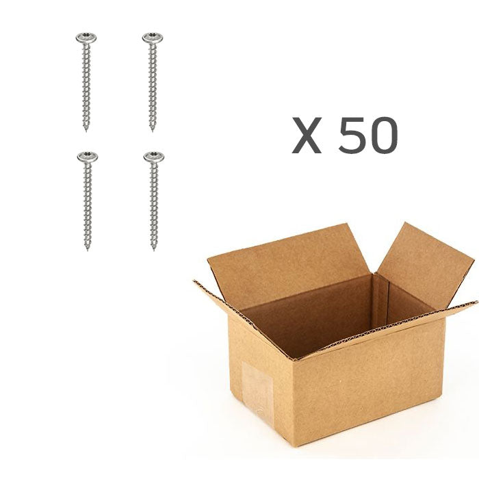 Hel låda - K2- 50 stycken Träskruv inox. 8x100 (2004112) Solproffset