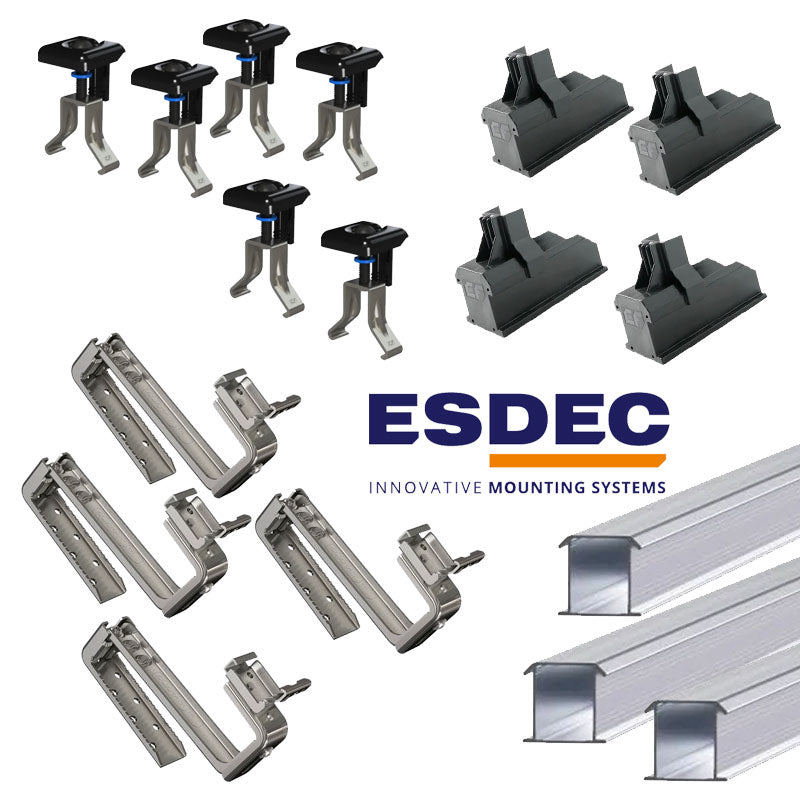 Montagematerial för tegeltak - 20 solpaneler Esdec Solproffset