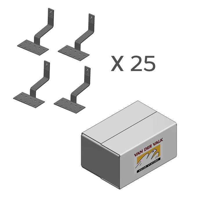 Hel låda - Van der Valk - Strongline - 25 st Heavy duty takkrok - Porträtt (747838) Montagematerial Van der Valk Solar Systems